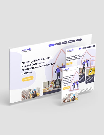 Free Building Company Website Template