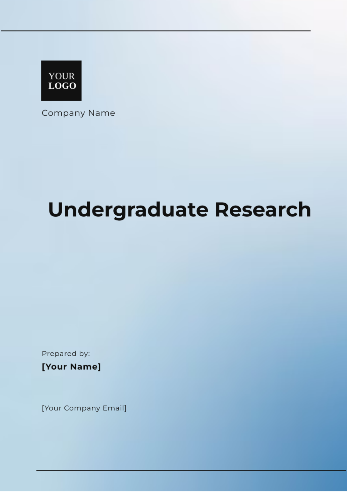 Free Undergraduate Research Template