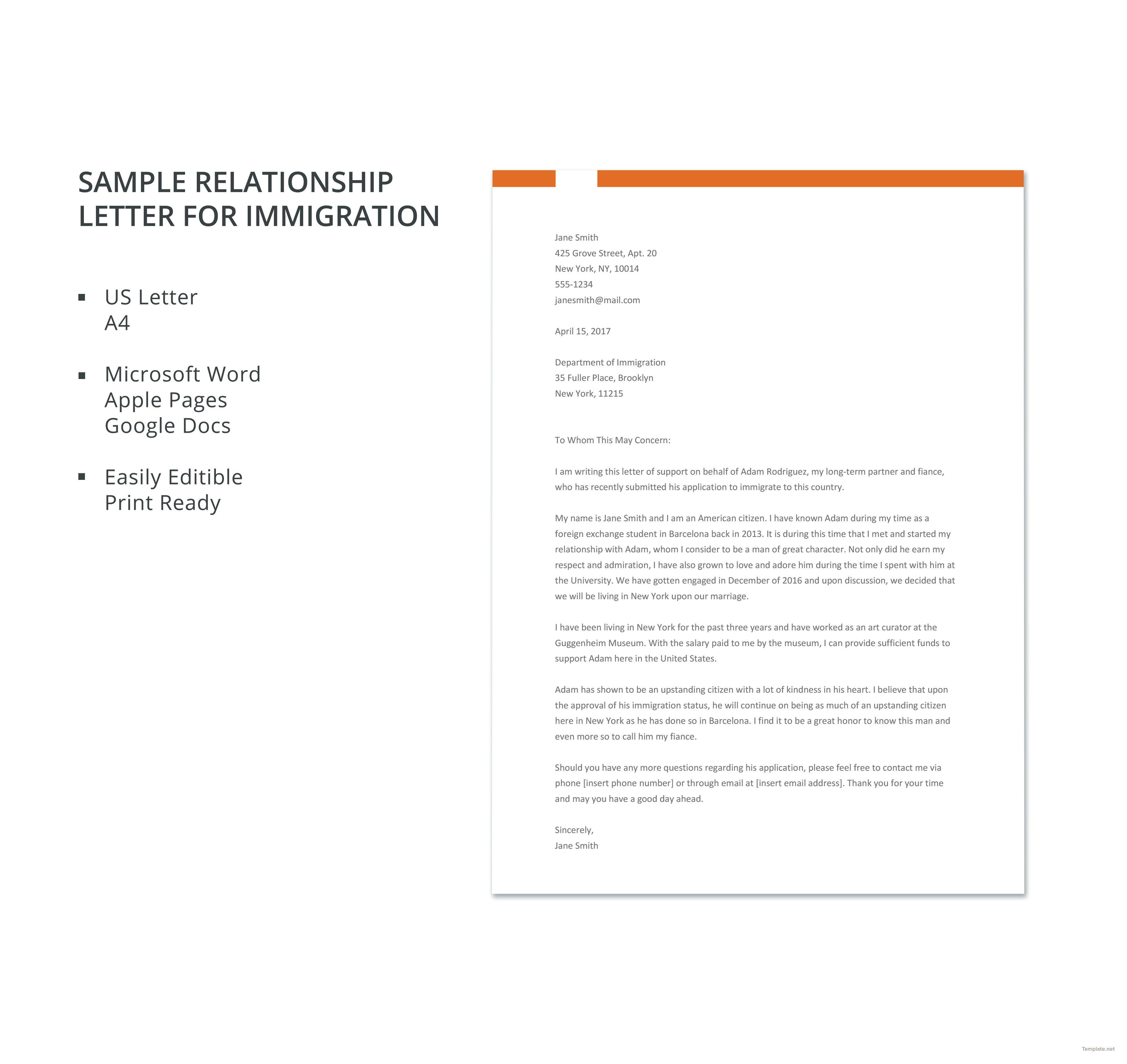 what is a cover letter immigration