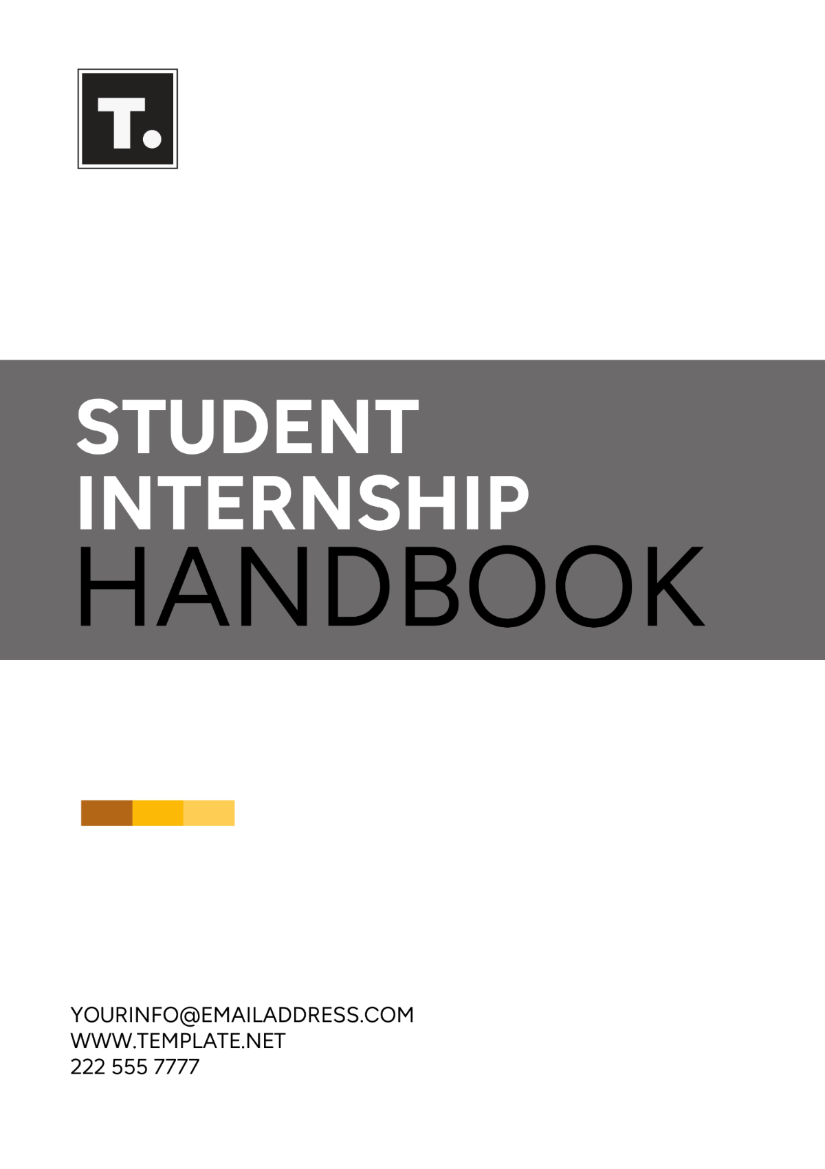 Free Student Internship Handbook Template