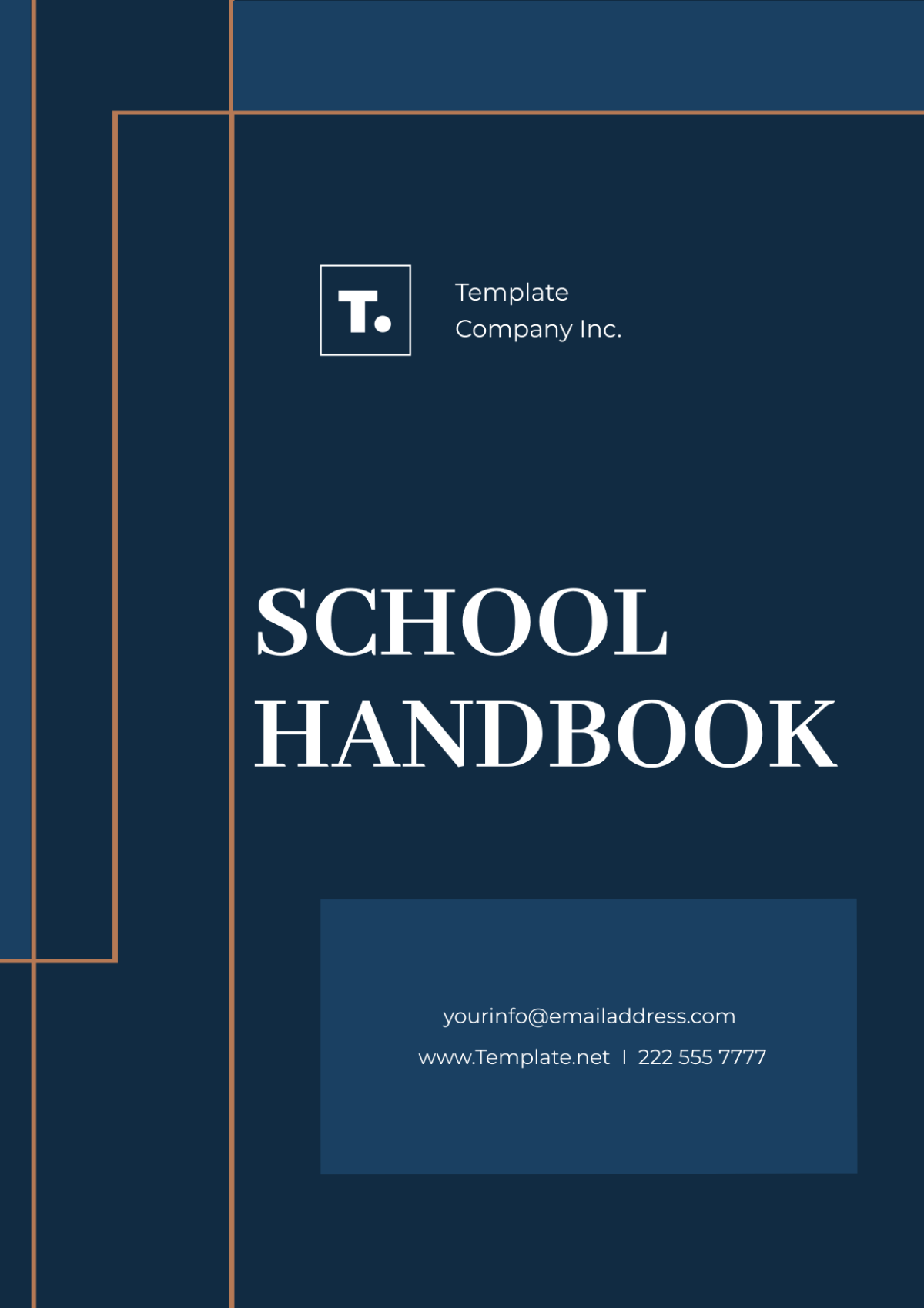 Free School Handbook Template