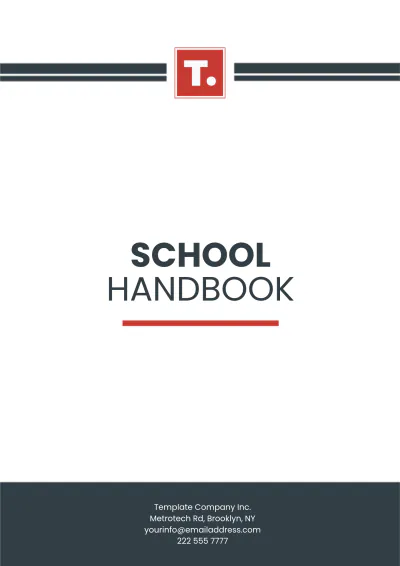 Free School Handbook Template to Edit Online | Template.net to Edit Online