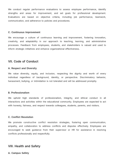 Free School Handbook Template to Edit Online | Template.net to Edit Online