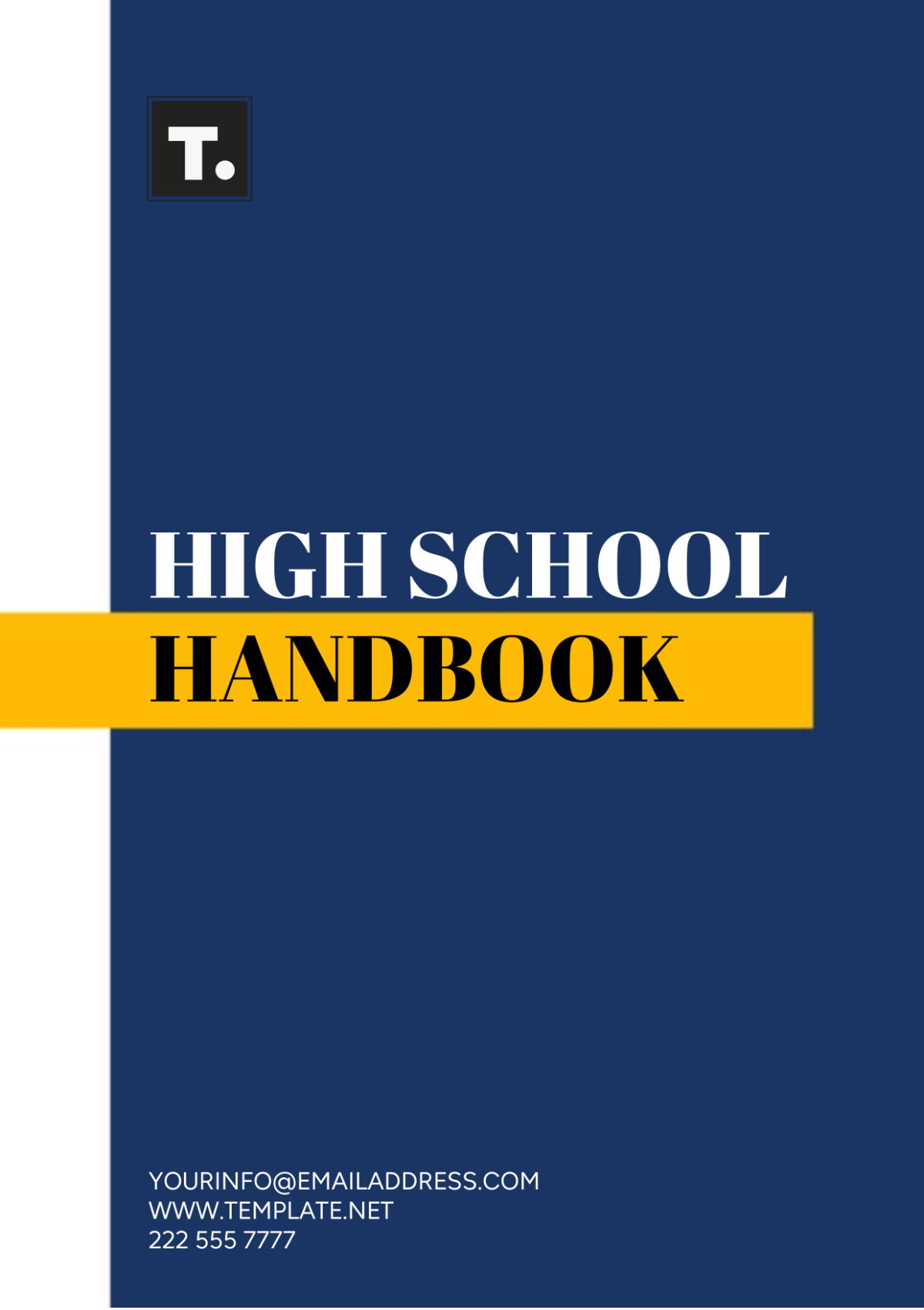 High School Student Handbook Template - Edit Online & Download