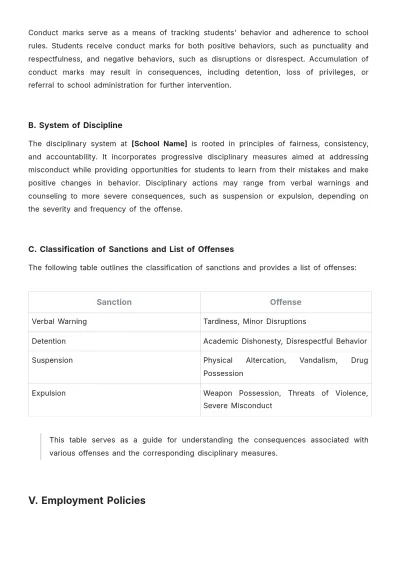 Free High School Student Handbook Template to Edit Online