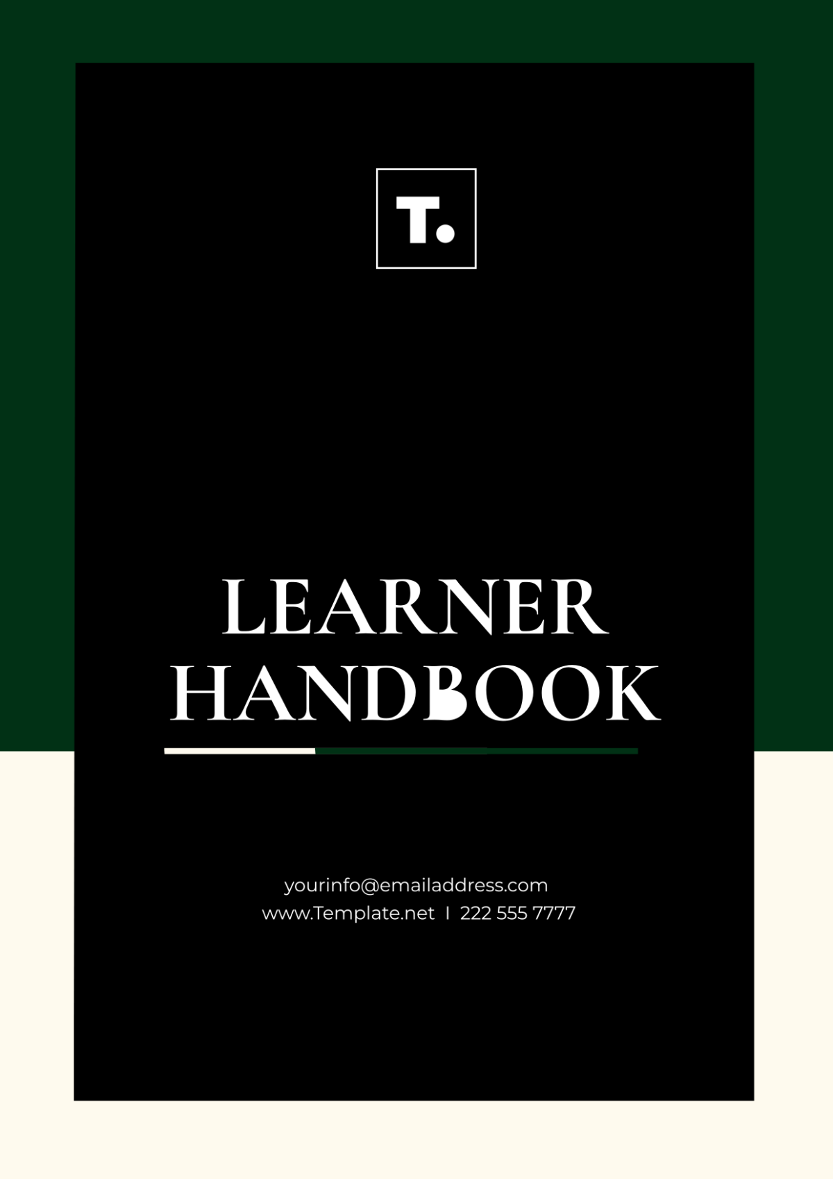 Free Learner Handbook Template
