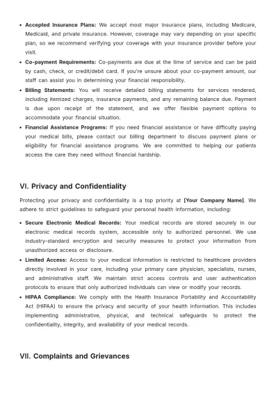 Free Patient Handbook Template to Edit Online