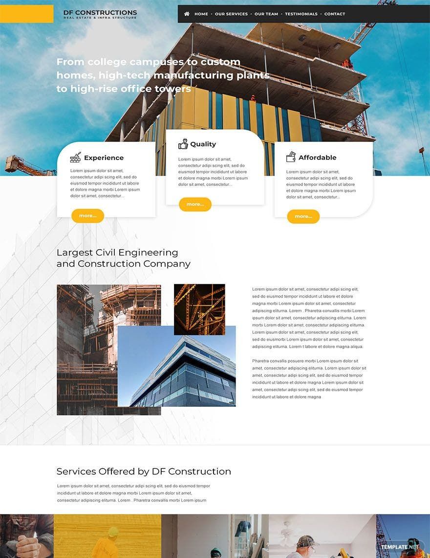 Construction Business Website Download