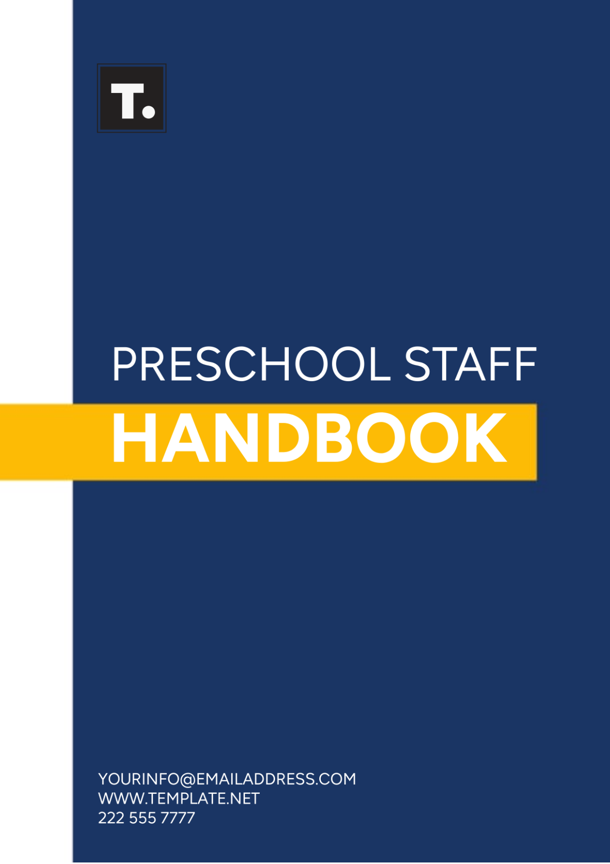 Free Preschool Staff Handbook Template
