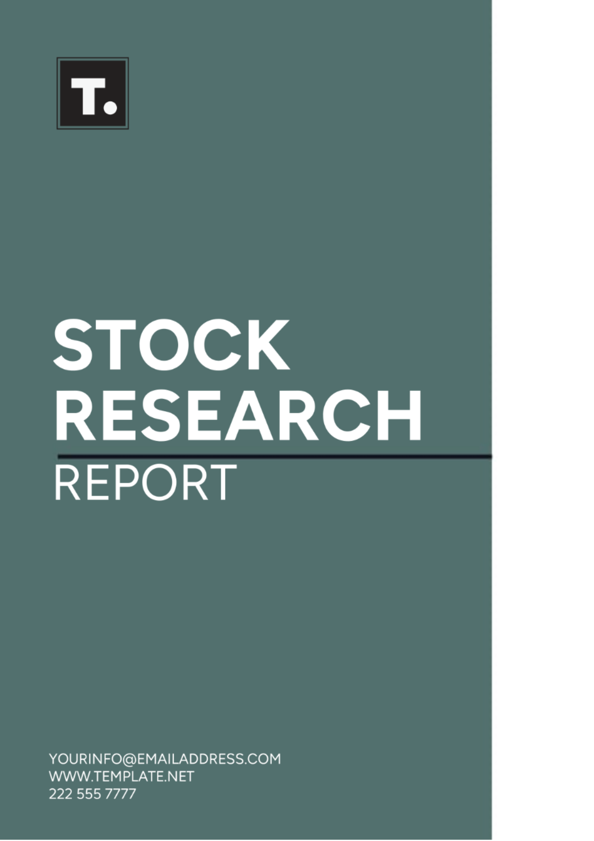 Free Stock Research Report Template
