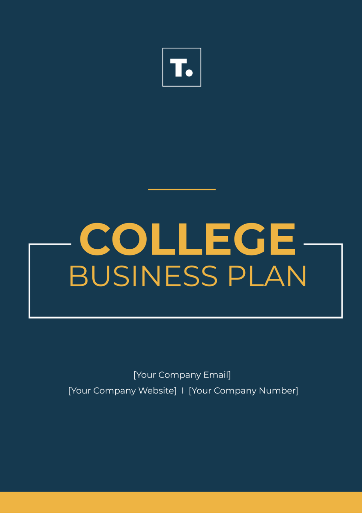 College Business Plan Template