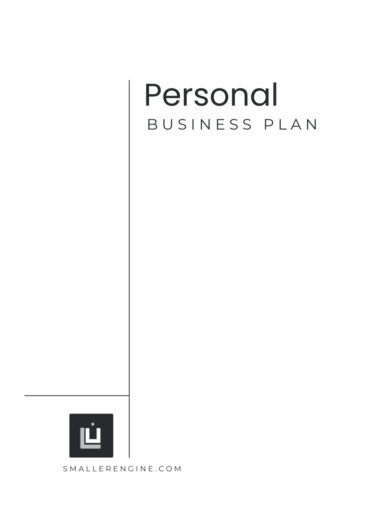 Blank Personal Business Plan Template