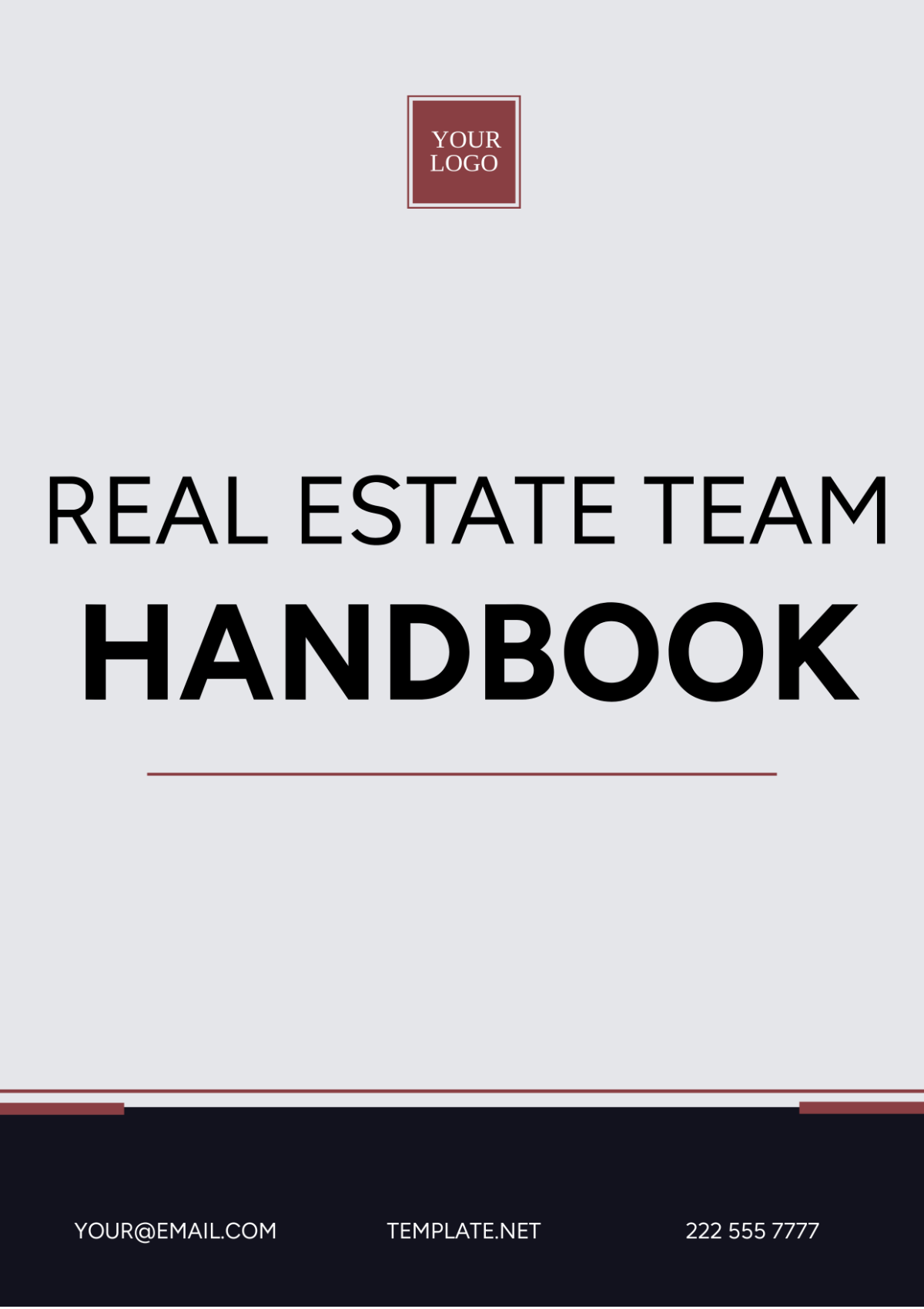 Free Real Estate Team Handbook Template
