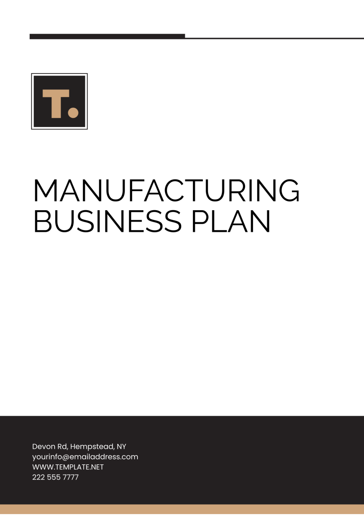 Manufacturing Business Plan Template