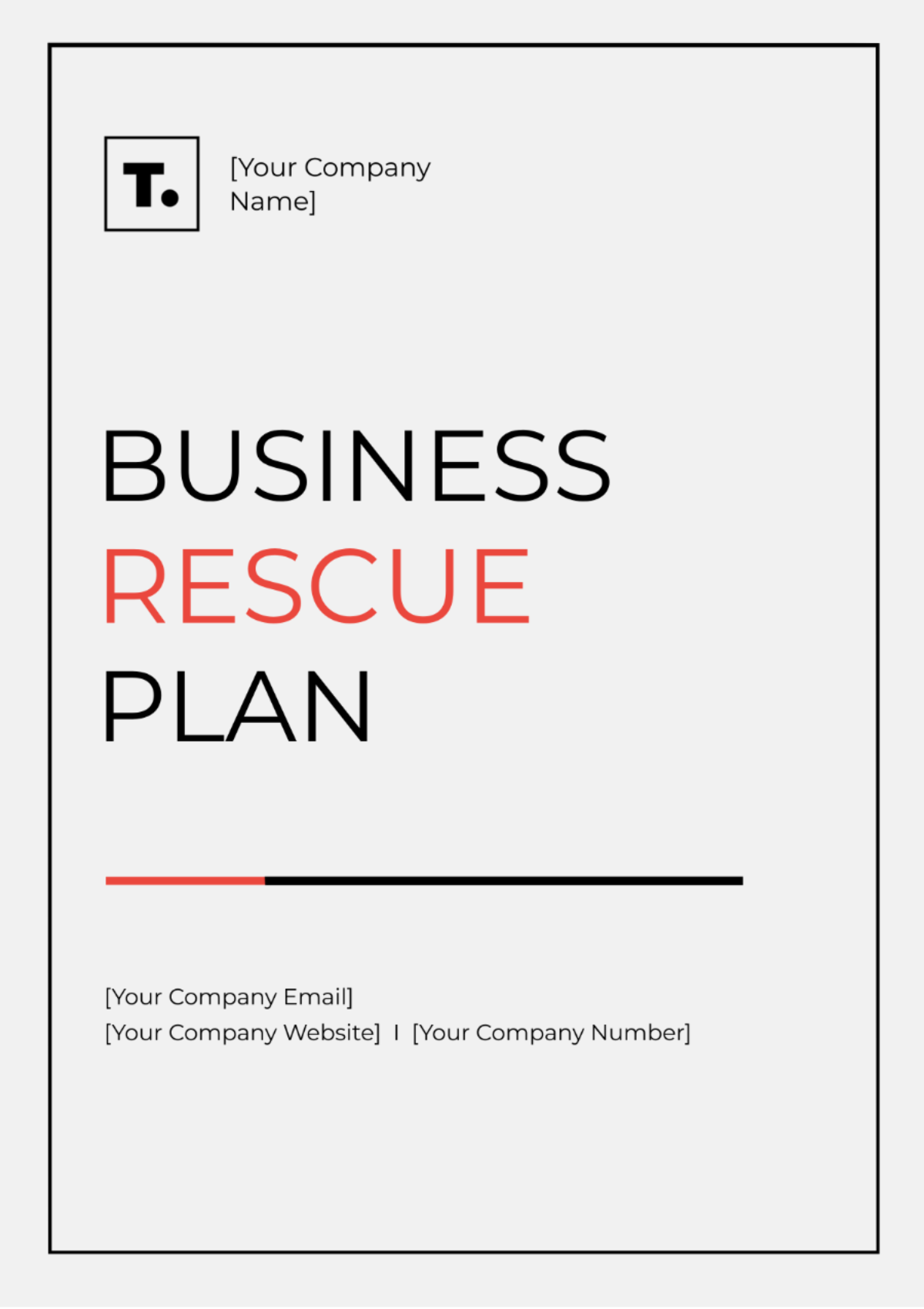 Business Rescue Plan Template - Edit Online & Download