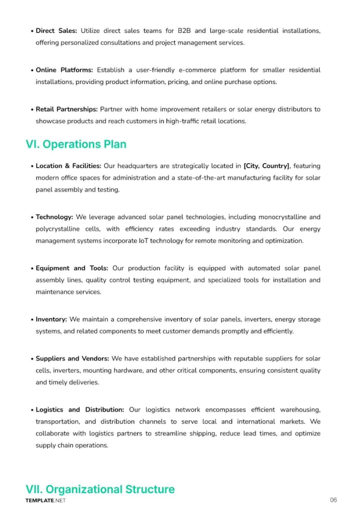 Free Strategic Business Plan Template to Edit Online