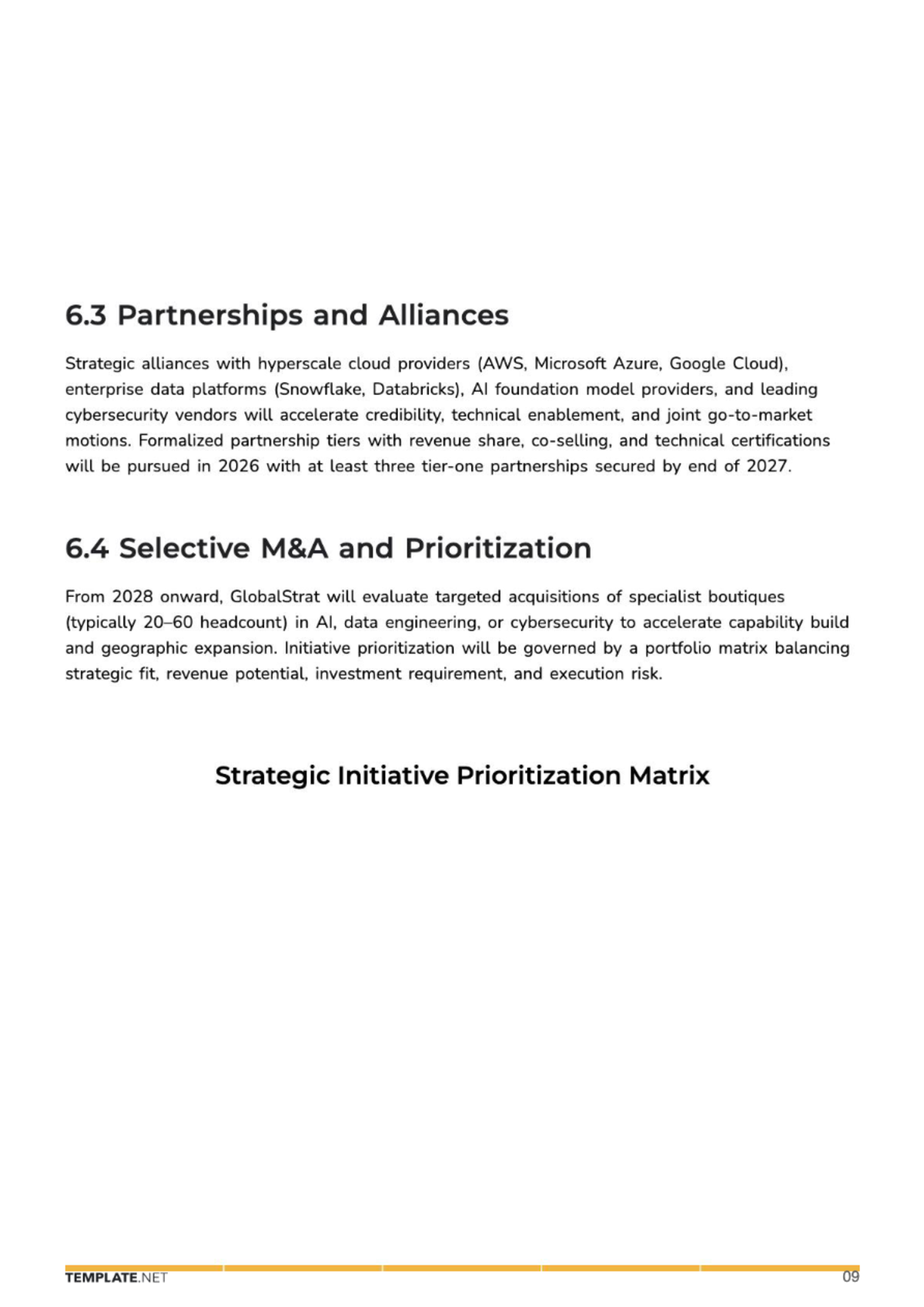 Free Strategic Business Plan Template to Edit Online
