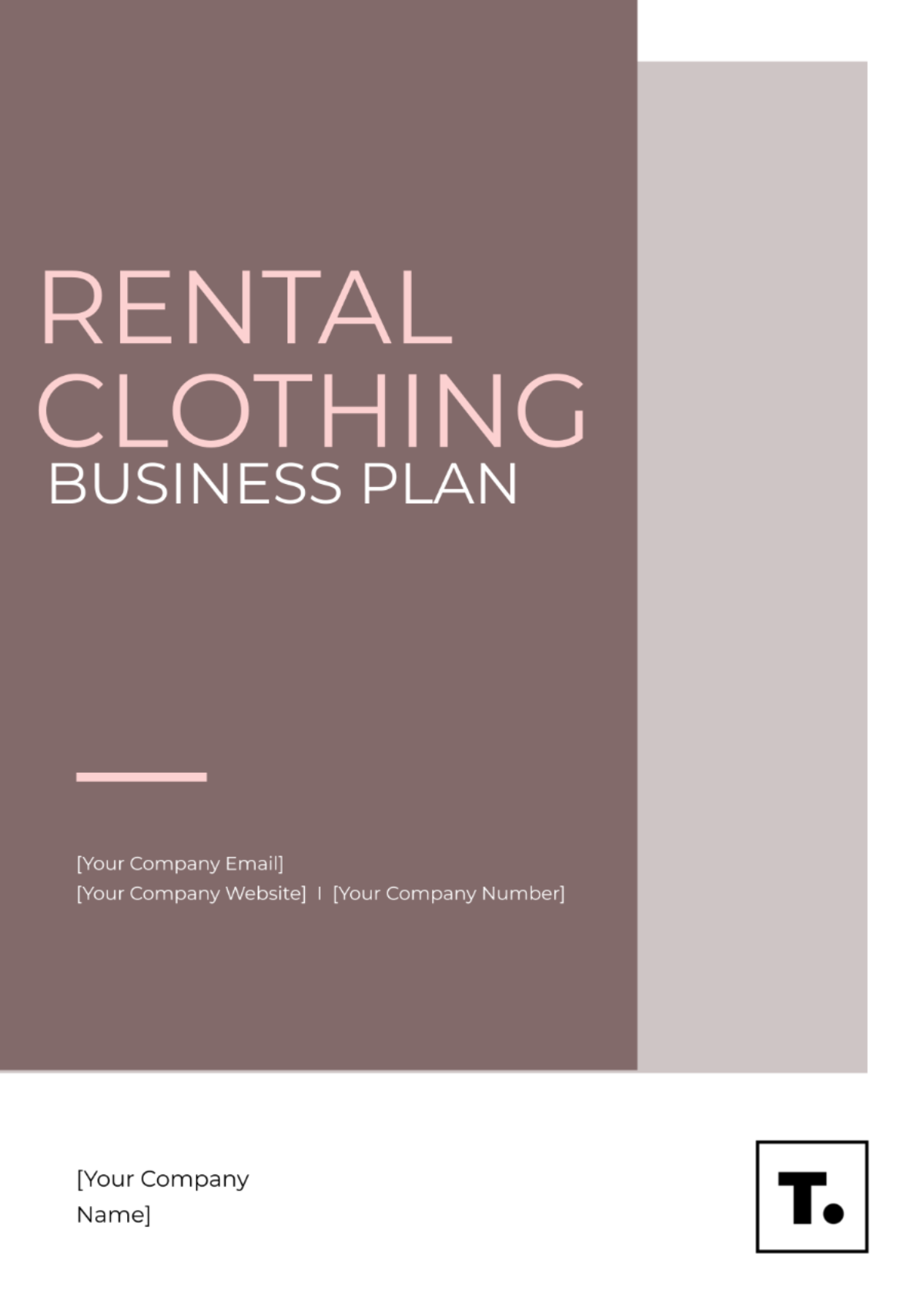 Rental Clothing Business Plan Template - Edit Online & Download