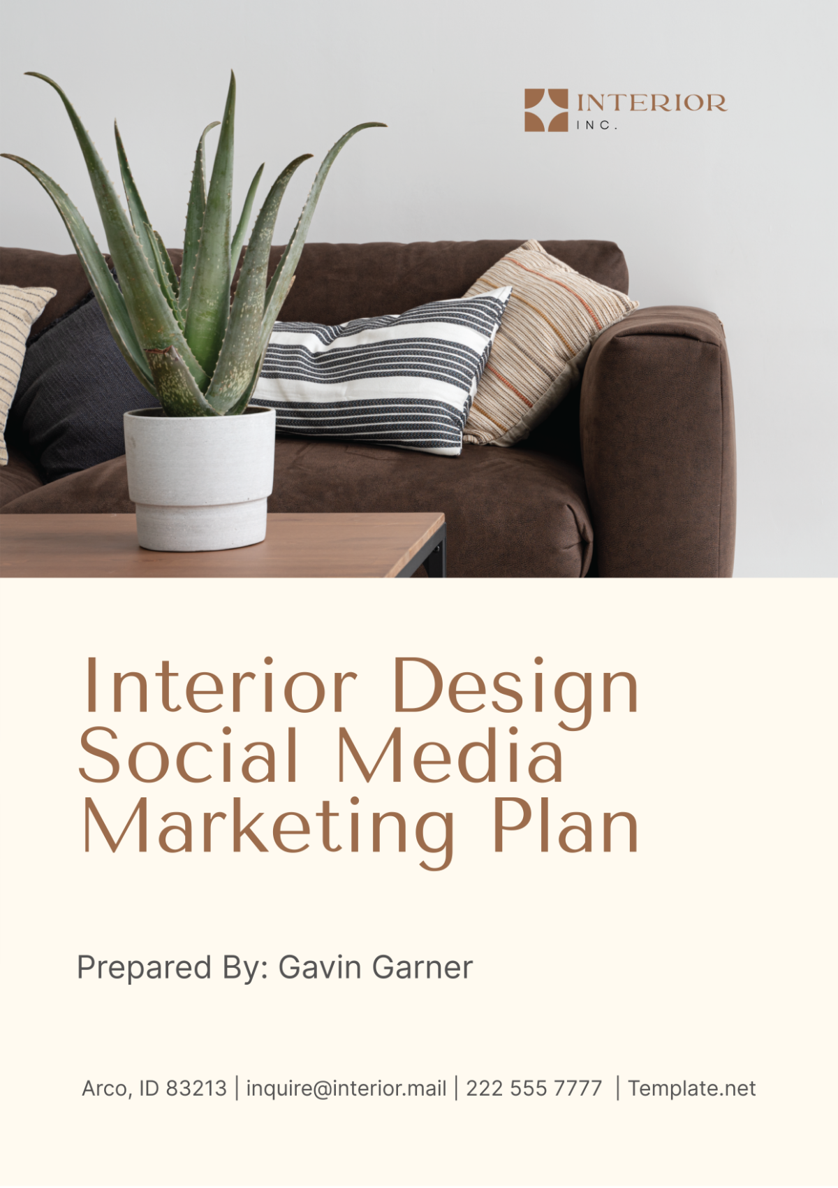 Interior Design Social Media Marketing Plan Template - Edit Online & Download