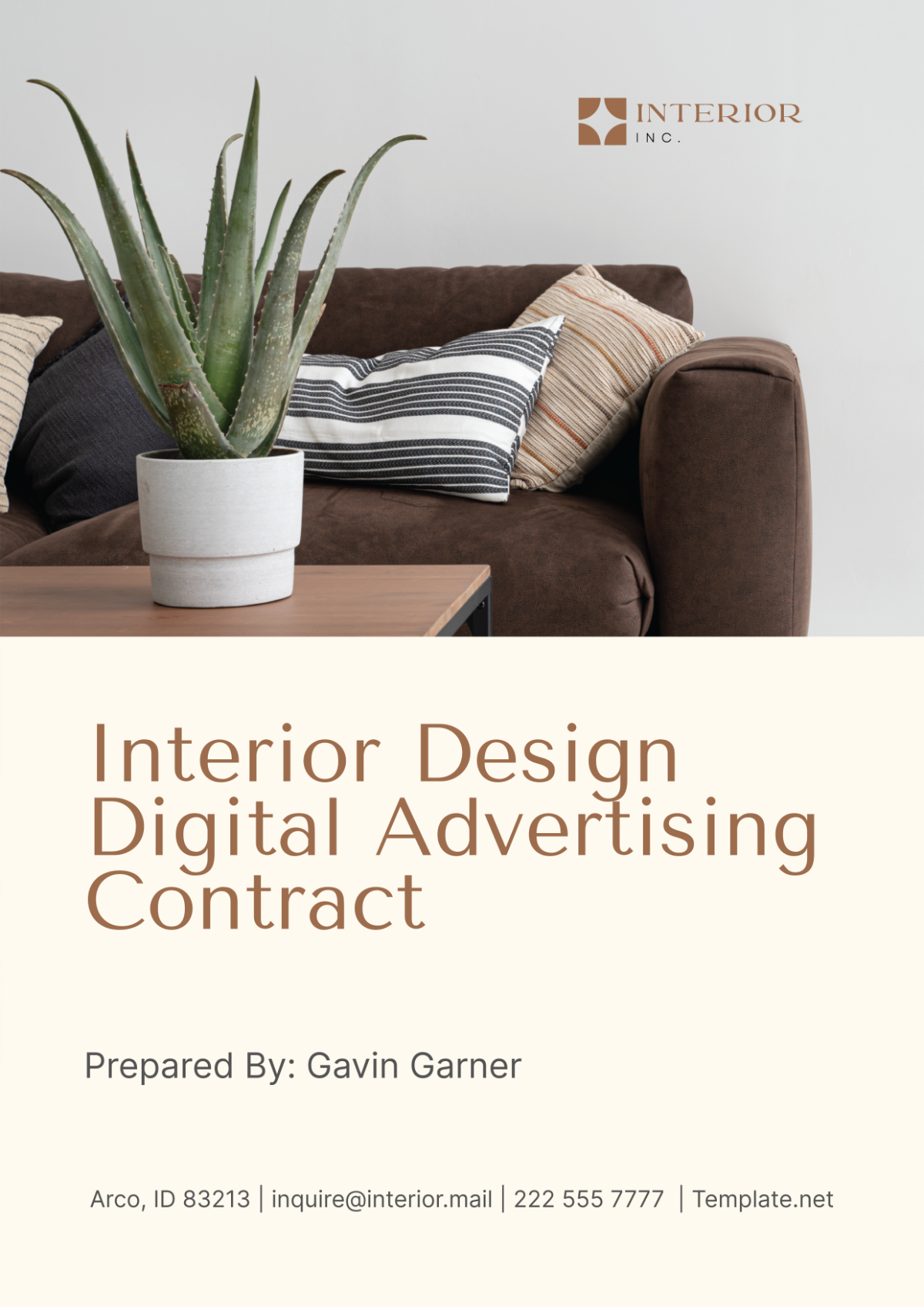 Interior Design Digital Advertising Contract Template - Edit Online & Download