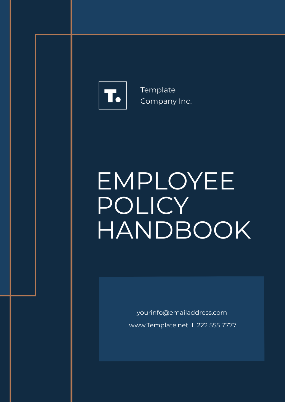 Employee Policy Handbook Template - Edit Online & Download