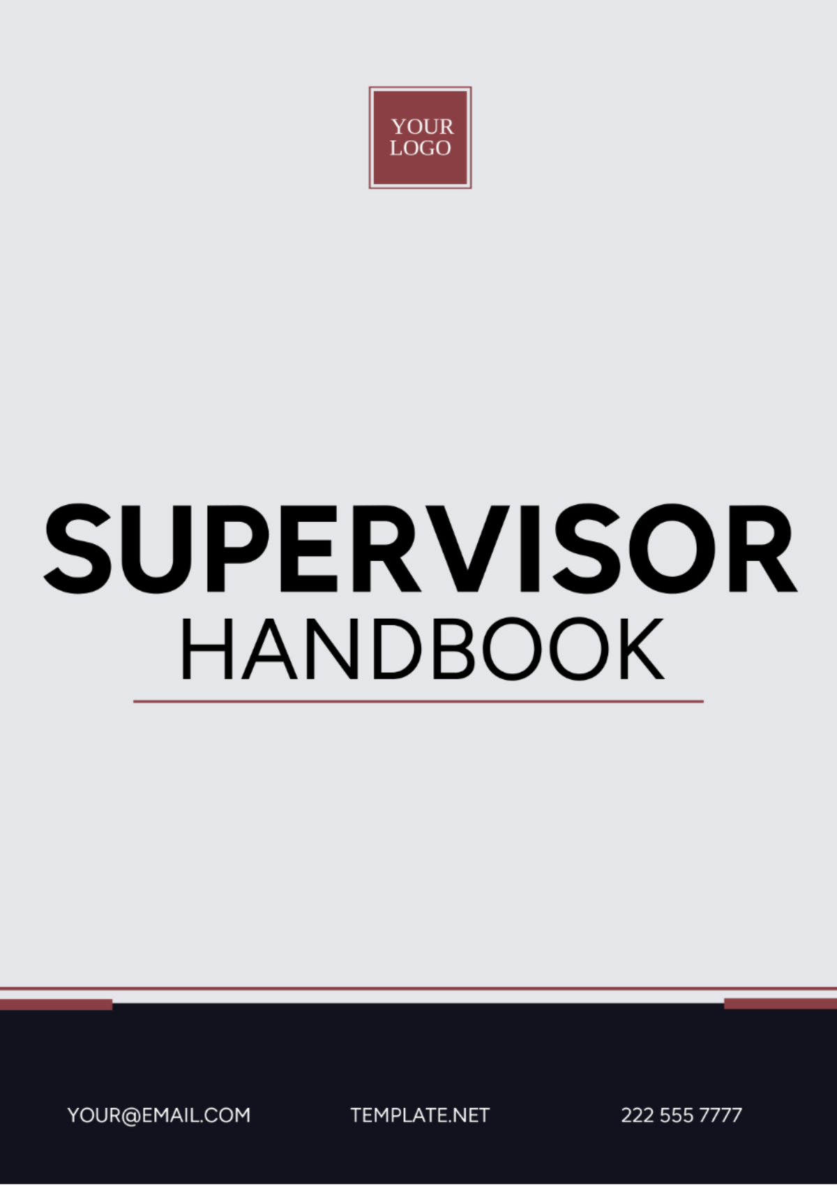 Supervisor Handbook Template - Edit Online & Download Example ...