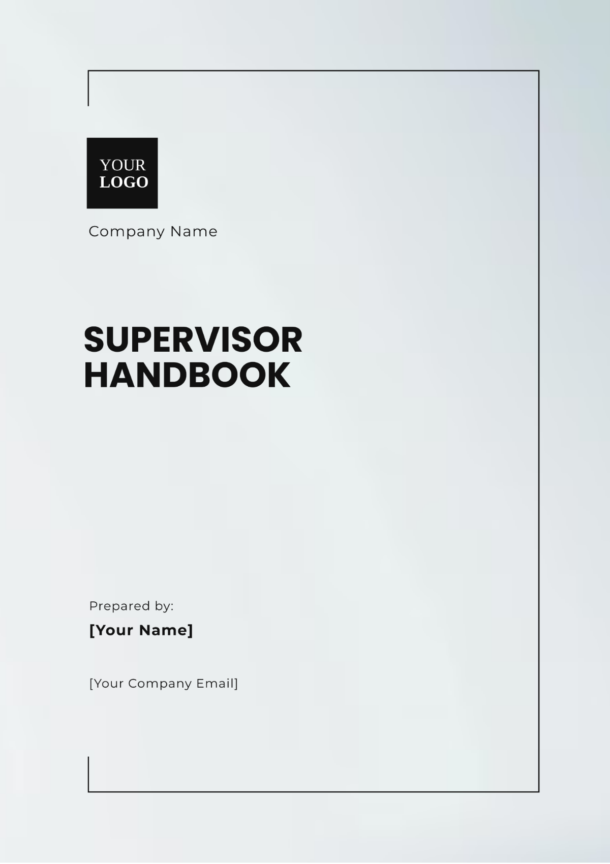 Supervisor Handbook Template - Edit Online & Download