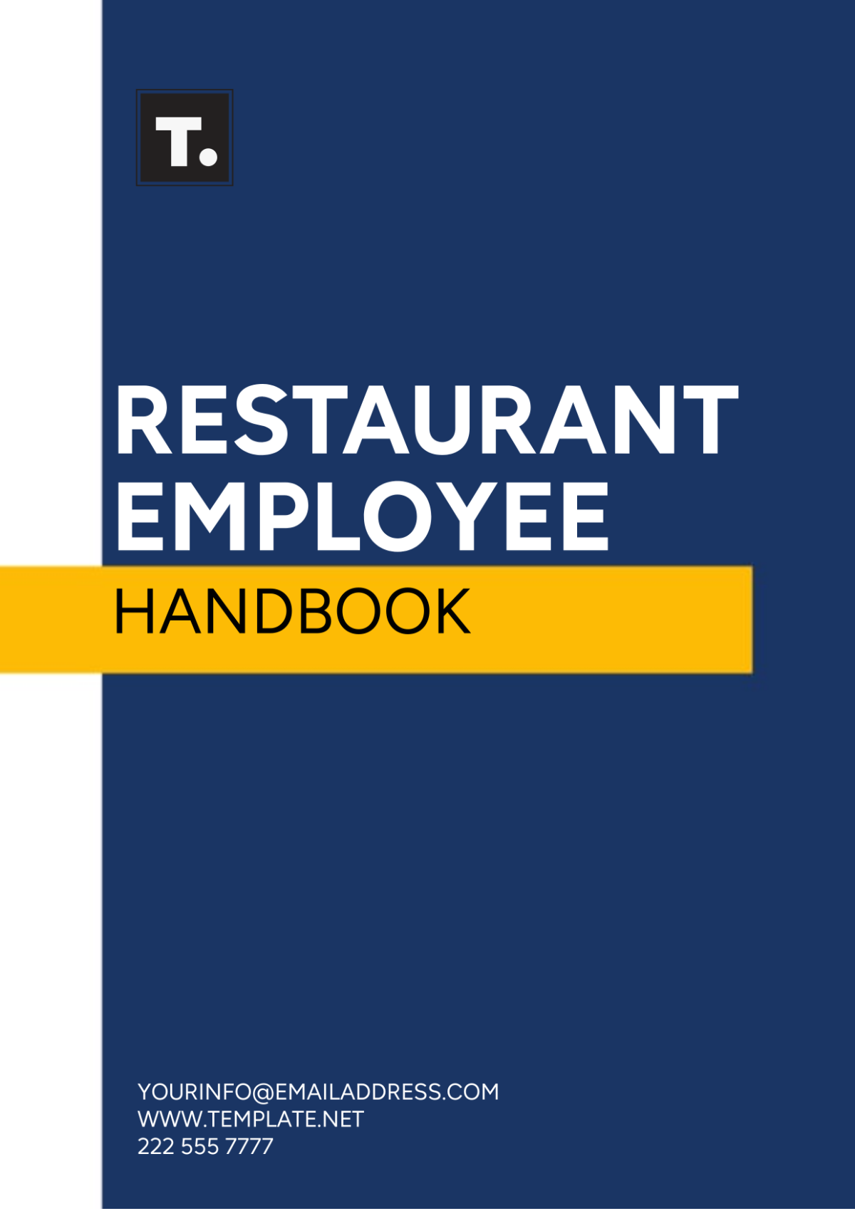 Restaurant Employee Handbook Template - Edit Online & Download