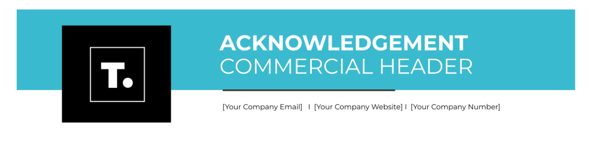 Acknowledgement Commercial Header Template