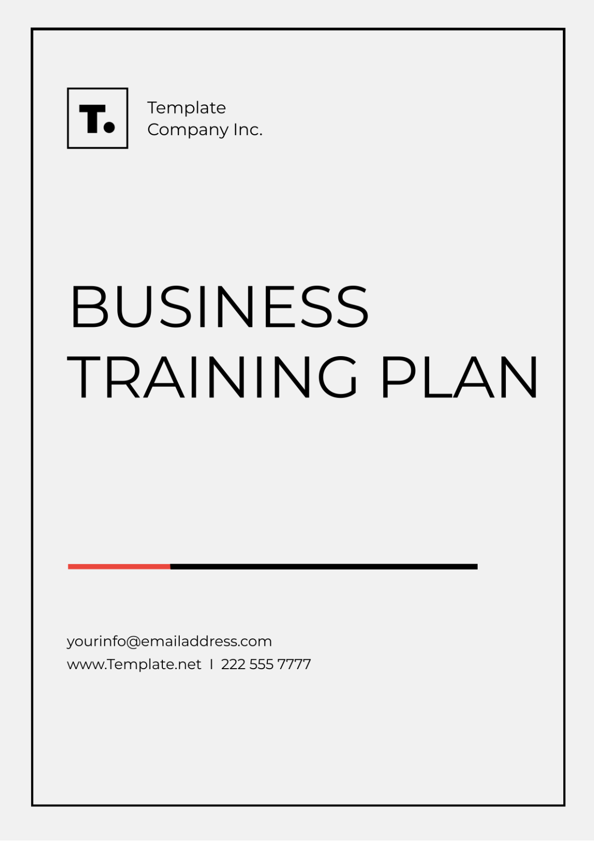 Business Training Plan Template - Edit Online & Download