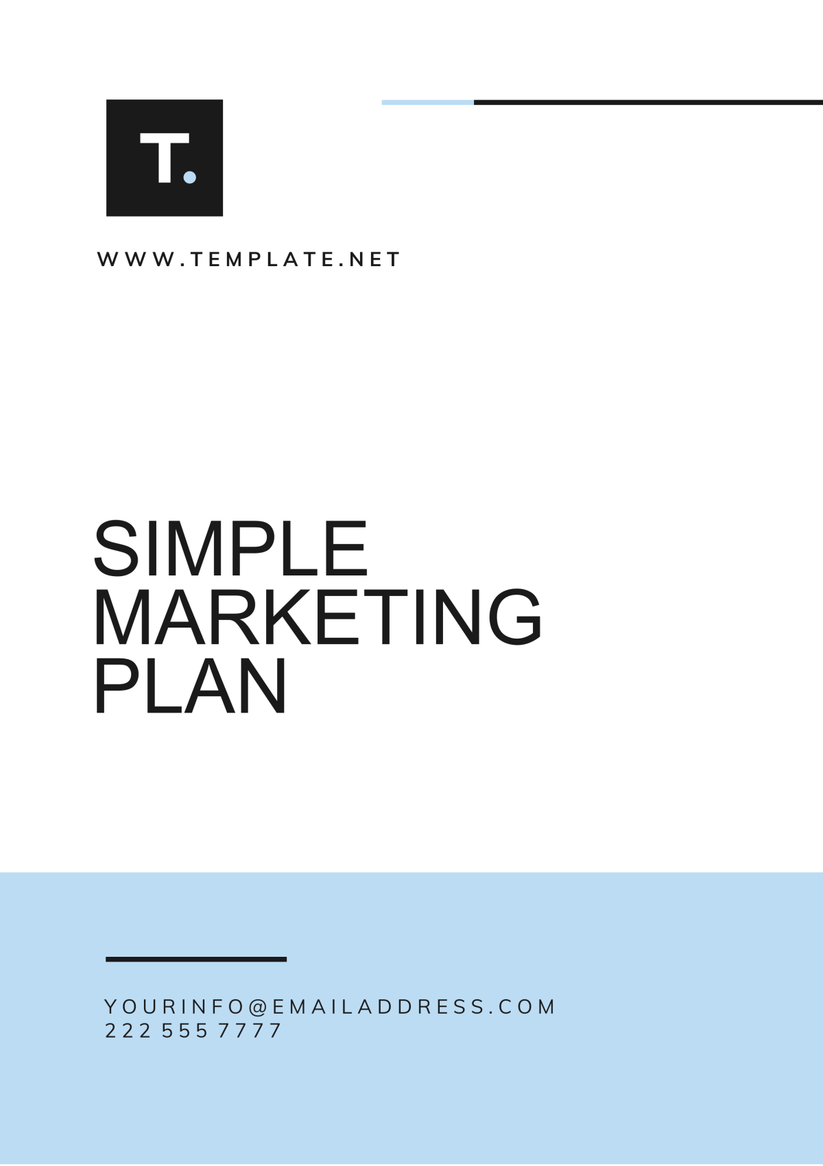 Simple Marketing Plan Template - Edit Online & Download