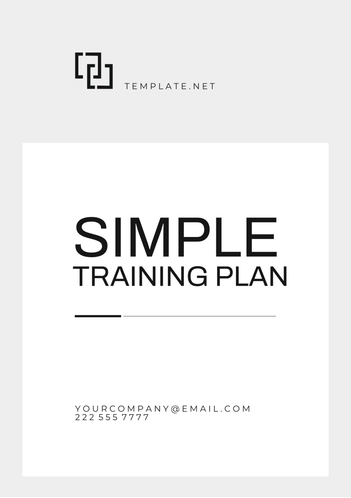 Free Simple Training Plan Template - Edit Online & Download | Template.net