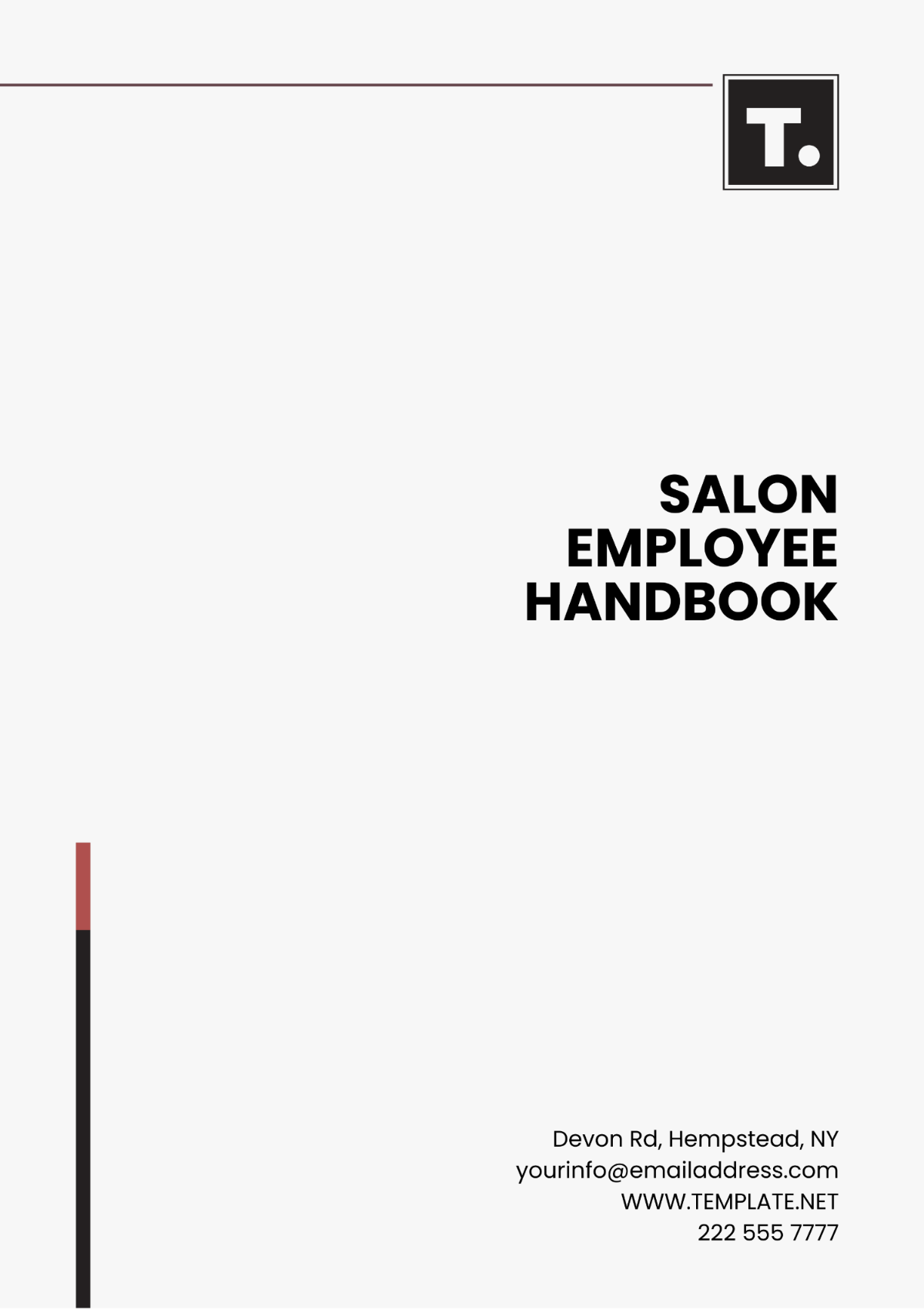 Colorful Salon Handbook Template - Edit Online & Download