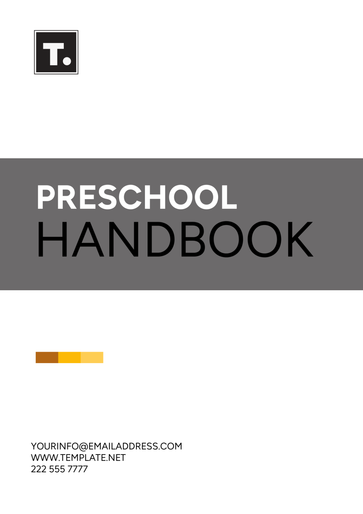 Free Preschool Handbook Template - Edit Online & Download | Template.net