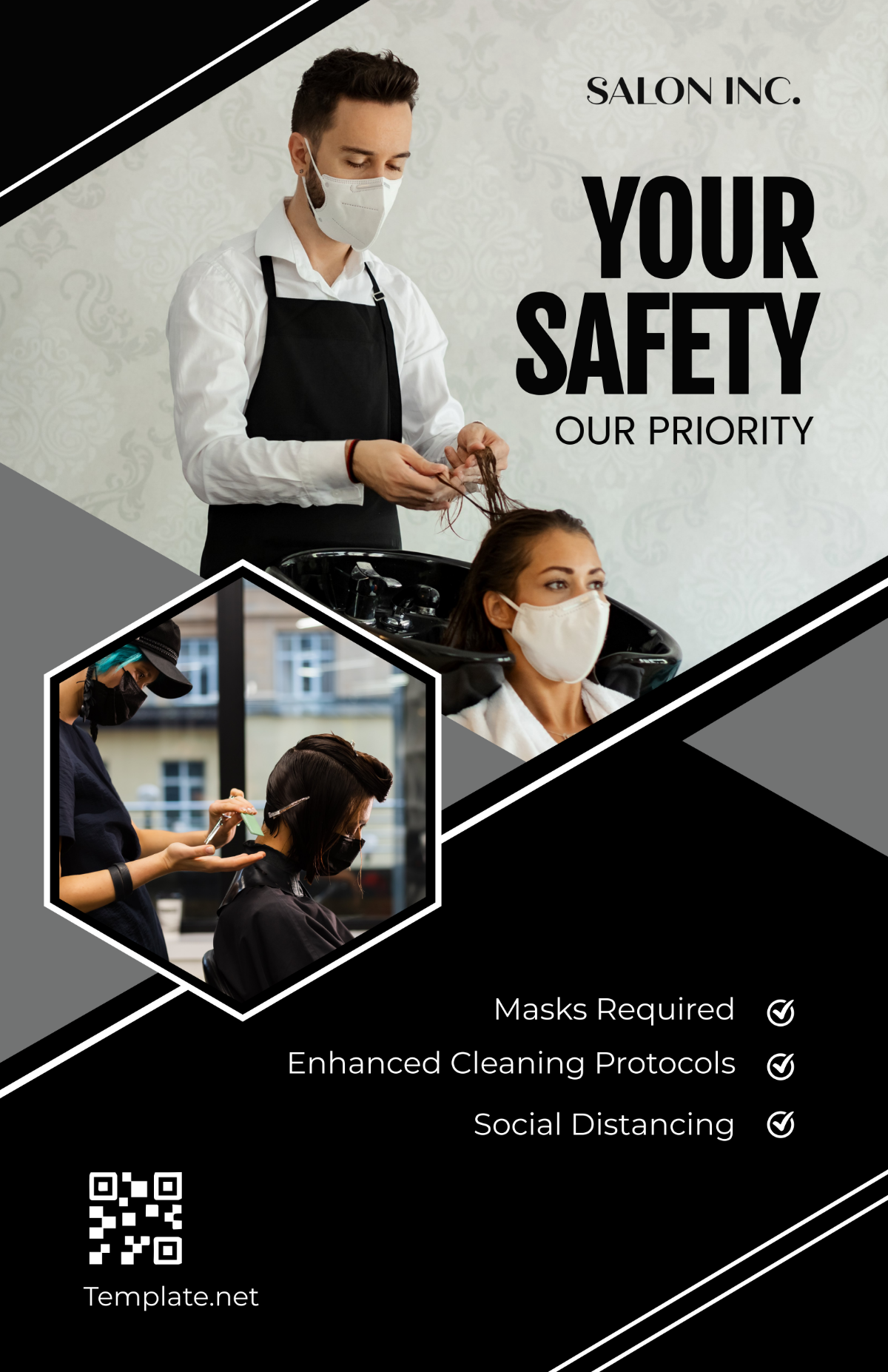 Salon Safety Poster Template