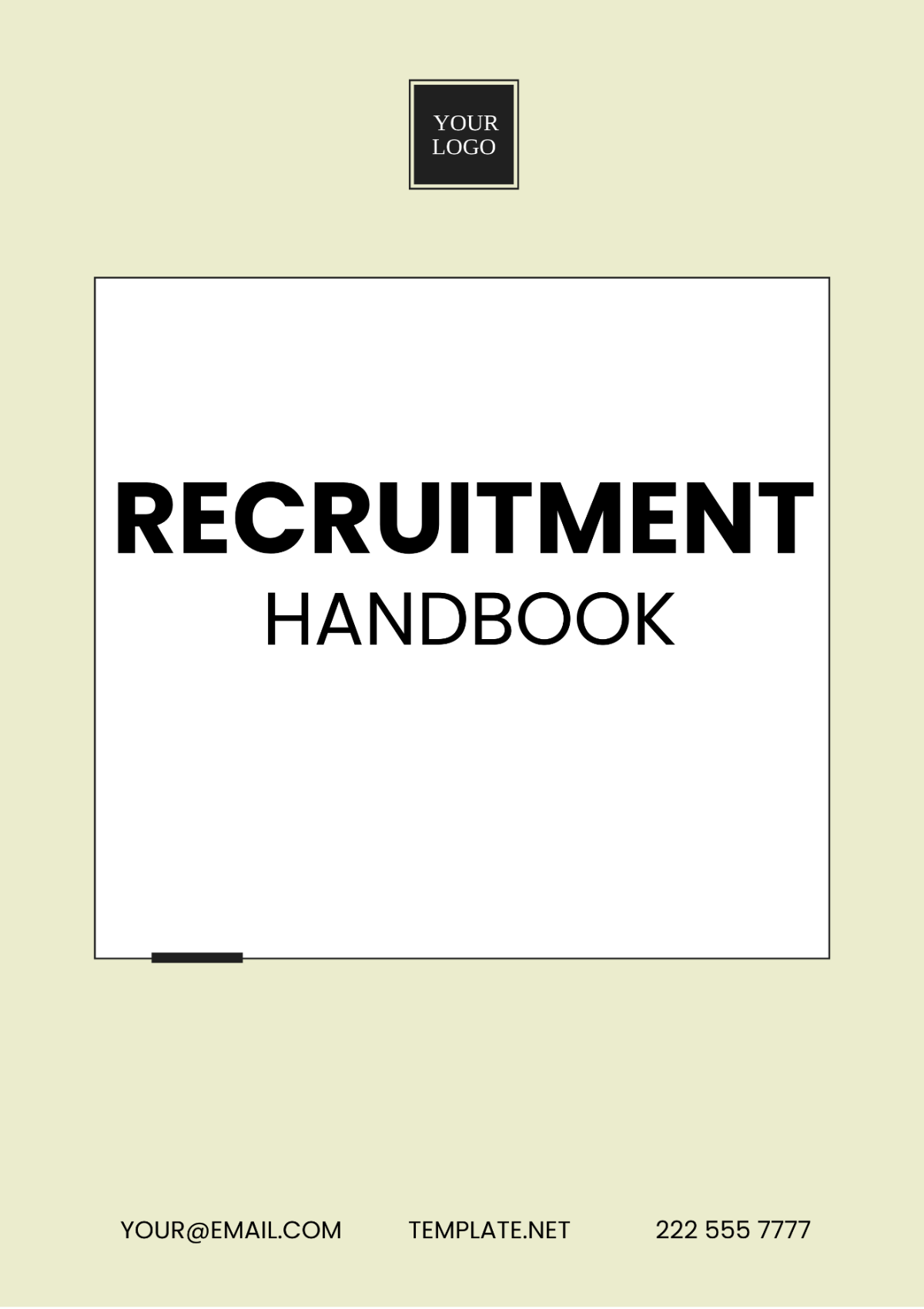 Recruitment Handbook Template - Edit Online & Download