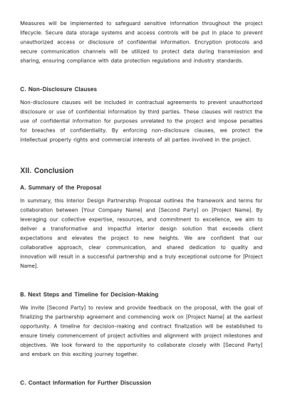 Free Interior Design Partnership Proposal Template to Edit Online
