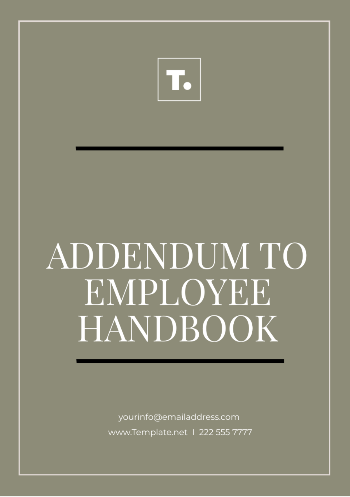 Addendum To Employee Handbook Template - Edit Online & Download