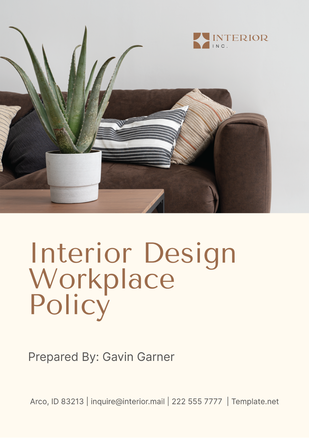 Interior Design Workplace Policy Template - Edit Online & Download