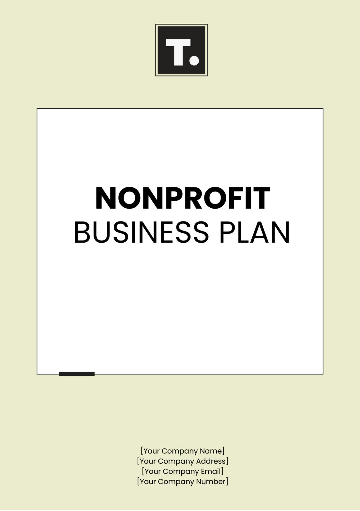 Nonprofit Business Plan Template