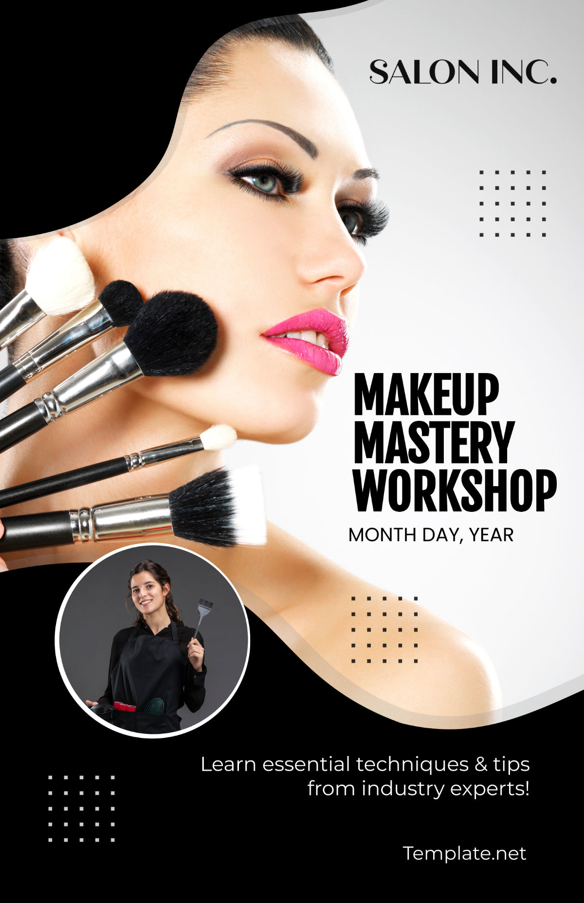 Free Salon Makeup Workshop Poster Template - Edit Online & Download ...