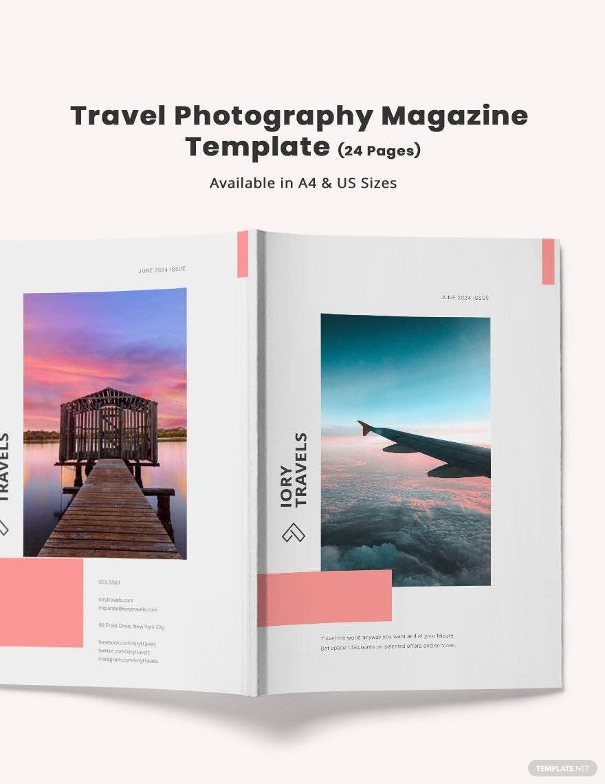 Travel Photography Magazine Template