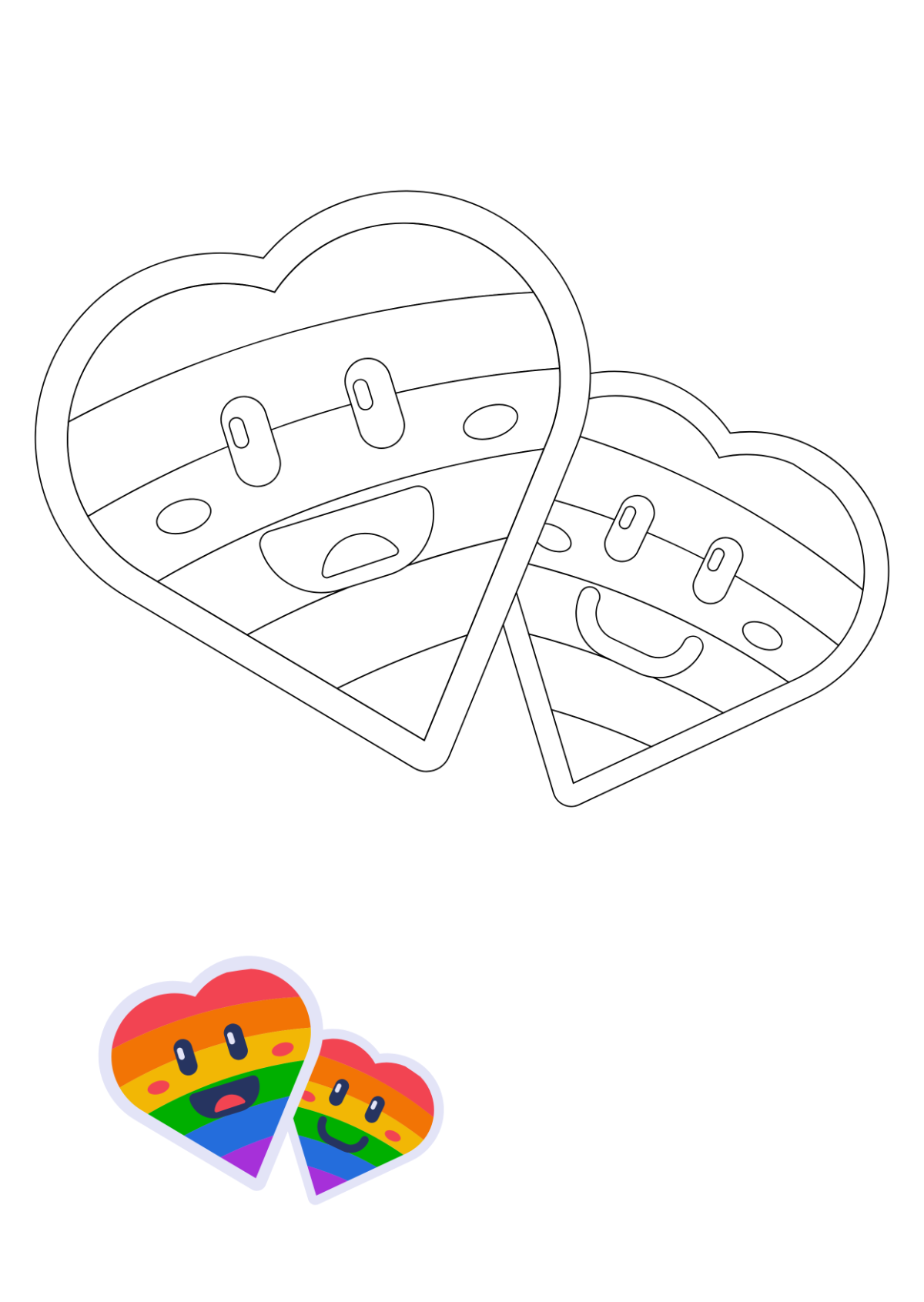 Free Happy Pride Month Coloring Page Template