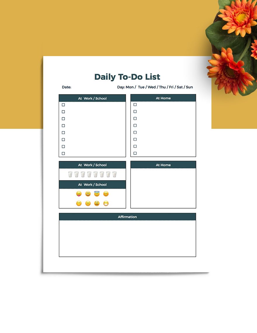 Classic To Do List Planner Template