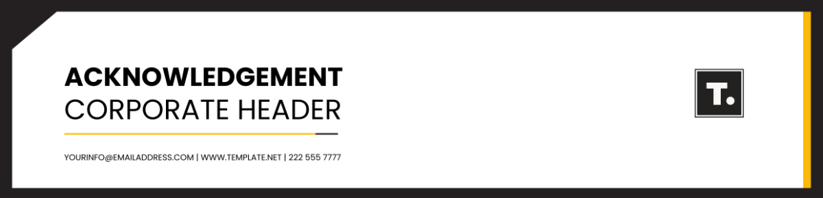 Free Acknowledgement Corporate Header Template