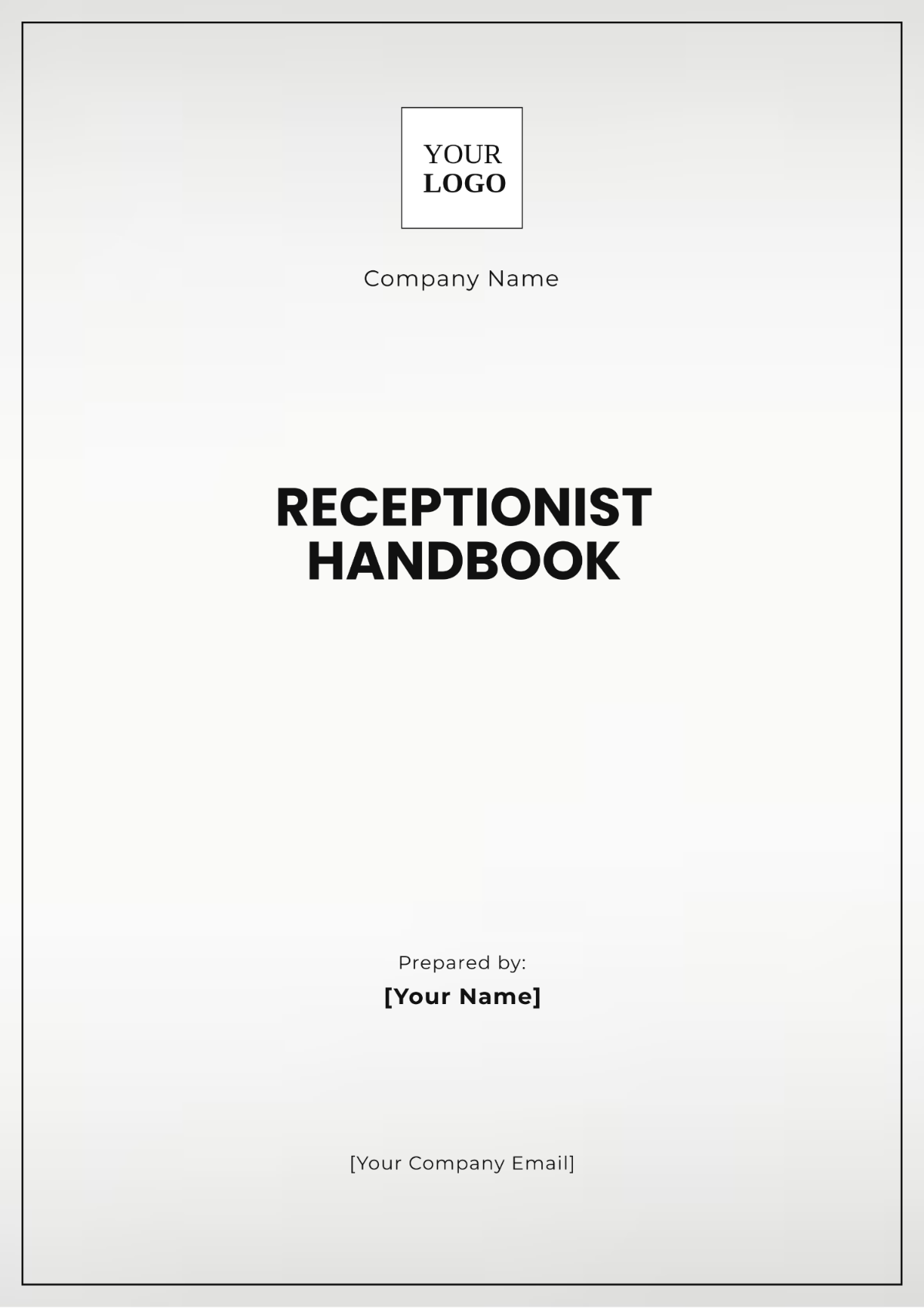 Receptionist Handbook Template - Edit Online & Download