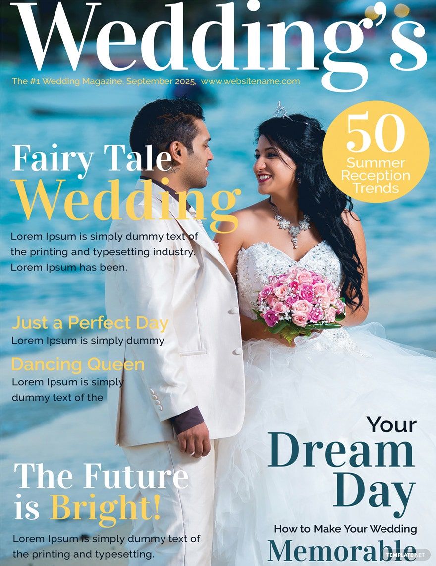 Wedding Magazine Cover Template