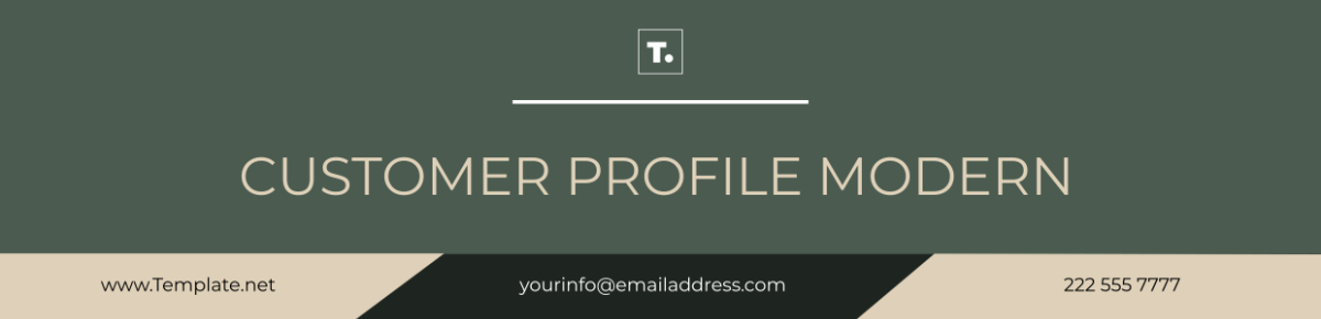 Customer Profile Modern Header Template
