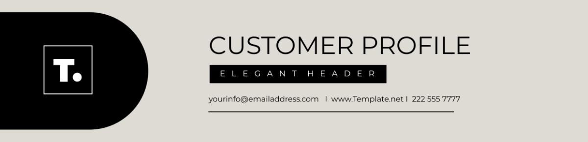 Customer Profile Elegant Header Template