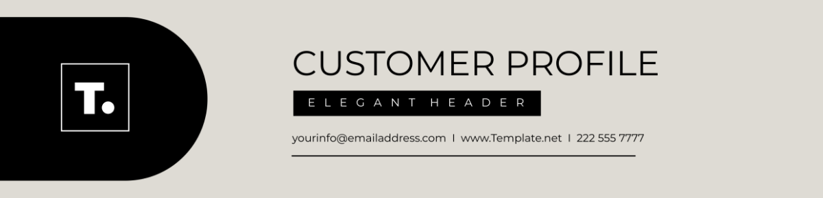 Customer Profile Elegant Header